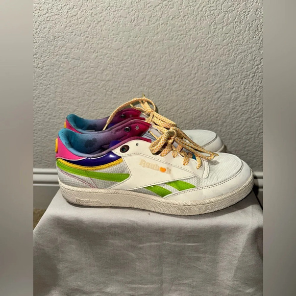 Reebok Club C Revenge+Jelly Belly Men’s White Lifestyle Sneakers Shoes Size 9.5 - Picture 2 of 11